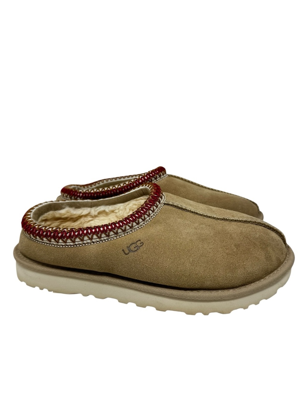 UGG Tasman II Women’s Slippers Color: Sand Dark Cherry Style Size 8